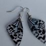 Leopard Lace Blue Tint Butterfly Wing Earrings Image 6
