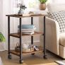 Mobile Printer Stand, 3-Tier Printer Cart with Storage Shelf, Height Adjustable Machine Cart on Wheels (MULTIPLE COLOURS AVAILABLE) Image 3