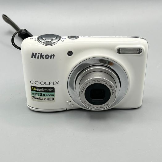 Nikon Digital Camera Coolpix L25 10.1MP White Tested + Full Kit - Boxed