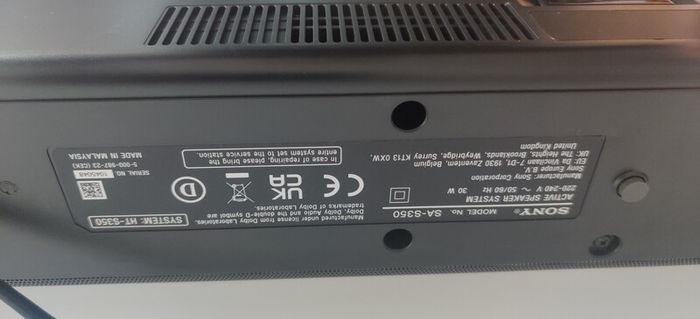 Sony SA-350 Soundbar + Subwoofer