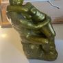 sculpture vintage plaster reproduction of "The Kiss" by French Sculptor Auguste Rodin, statue, Image 4