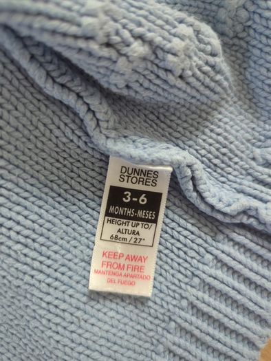 Baby Girl Blue Bobble Knit Cardigan