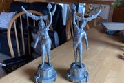 Pair of metal statues - vintage