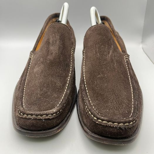 Loake Treviso Brown Suede Leather Mens Moccasin Shoes UK 7.5 EU 41.5
