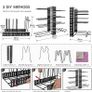 Pan Rack Organizer, 8 Tiers Pot & Pan Racks for Cupboard, Adjustable Pot Lid Holders & Pan Organiser with 3 DIY Methods for Kitchen Cookware Storage, Send 1 Cleaning Cloth Image 2