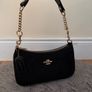 Black Suede Coach Bag Image 3