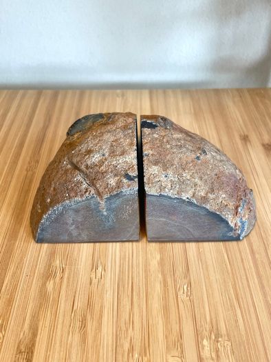 Set of Vintage Brown Agate Bookends Home Decor