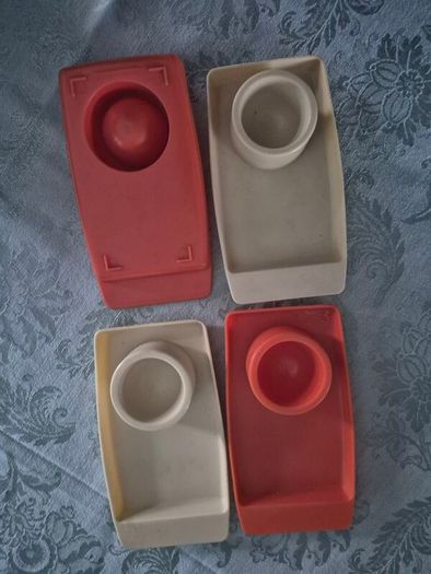 Vintage 1970s Retro Mid Century breakfast boiled egg/toast trays originals
