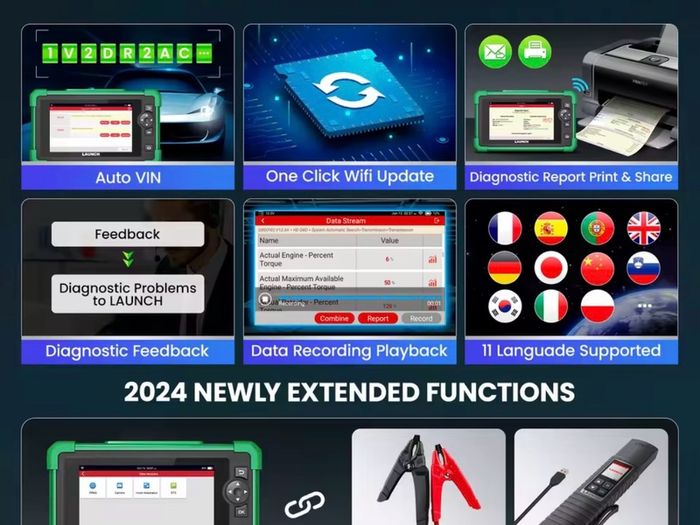 2026 New Energy Vehicle Scanner LAUNCH CRP919 EV Diagnostic Scanner,43+ Service Electric Vehicles Bidirectional Control CAN FD DOip