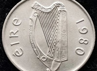[#331] - Ireland 1980 | Irish 5p | Five Pence | Bull | KM.22