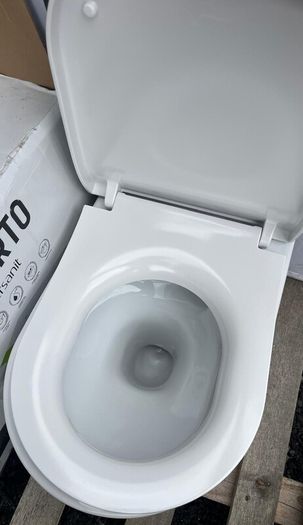 Cersanit Inverto rimless wall-hung toilet bowl, white