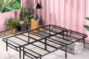 Folding Guest Bed Frame King 150 x 200 cm Space Saving with Underbed Storage