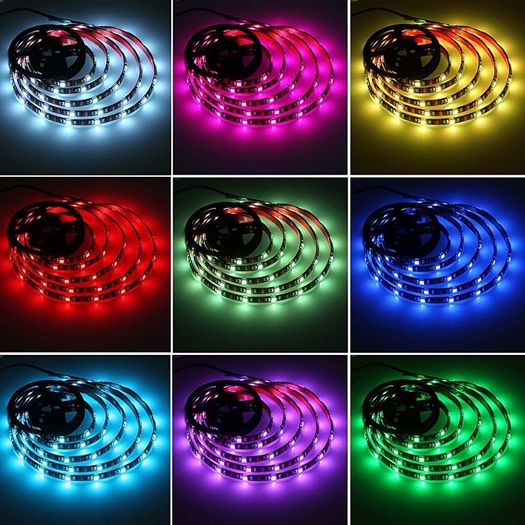 USB Led Strip Lights, Strong Self Adhesive Strip Lights, RGB 16 Colors Changing, 24Keys Remote Control, DIY (FREE SHIPPING)