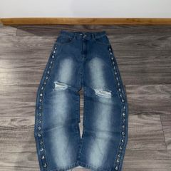 Men's Blue and Navy Jeans