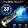 Torch Rechargeable, 500000 Lumens Torches LED Super Bright Flashlight, Adjustable Focus, 5 Modes, 5000 mAh Long Lasting, IP67 Waterproof, Smart Digital Display for Camping, Power Cuts,Emergency Image 5