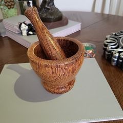 Pestle and mortar wooden