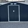 9 x 6FT Metal Shed Roofed Garden Shed Outdoor Storage Shed with Foundation Ventilation & Doors, Dark Grey Image 9