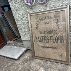 Rare jute bag framed .W&T.T .Pollexfen &Co LTD . Ballisdare co Sligo