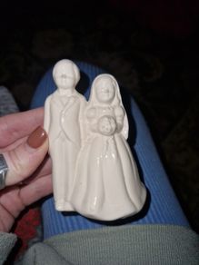 Vintage Porcelain Wedding Ornament