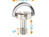 1039 14mm Long D-Ring 1/4 Screw Stainless Steel For Tripod Monopod Ballhead