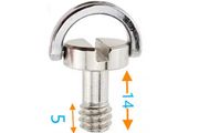 1039 14mm Long D-Ring 1/4 Screw Stainless Steel For Tripod Monopod Ballhead