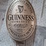 Vintage Metal Advertisement Plaque featuring the classic Guinness Extra Stout bottle label design from St. James's Gate, Dublin Iconic Guinness Harp Logo Postage Available or Collection Image 2