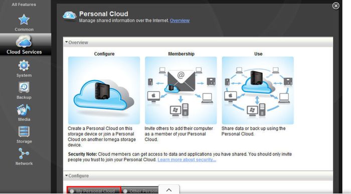 Iomega NAS Storage 1TB Cloud Edition