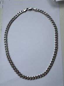 Solid 925 Sterling Silver Curb Link Chain Necklace