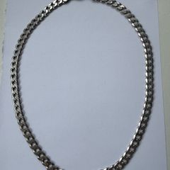 Solid 925 Sterling Silver Curb Link Chain Necklace