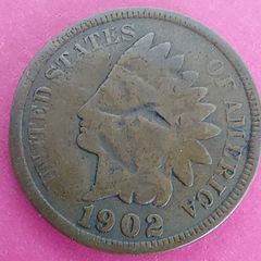 1902 American Indian head One Cent coin