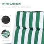 2 Pieces Garden Patio Furniture Set of 2, Outdoor Foldable Sun Recliners Loungers with Multi Position Relaxers Chairs and Cushions (Green White) Image 6