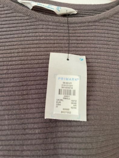 Primark grey jumper size 10 to 12 New with tags