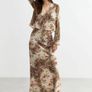 New Look- LEOPARD - FLORAL Maxi skirt - brown pattern UK10 New Image 4