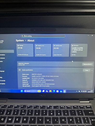 Dell Latitude 5310 Laptop i7/32GB/512SSD/FHD Touch