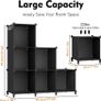 Cube Bookcase, 6 Cube Storage Unit Bookshelf Storage Cube Organiser Multi-Use DIY Storage Cube Shelf for Books, Toys, Clothes, Tools Image 3
