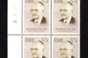 2003 Ireland Birth Centenaries of 57c ETS Walton (Nobel Prize for Physics) Commemorative Stamp Plate Block 1A1A1A Mint Never Hinged (MNH)