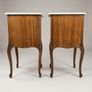 Exceptional Pair of Early 20th-Century Walnut & Marble-Top Bedside Cabinets Image 7