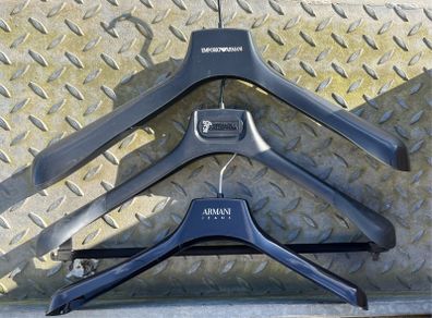 Armani Versace Hugo Boss clothes coat trousers Hangers