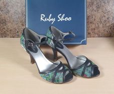 Ruby Shoo Eliza blue high heels Size UK 8 EU 41