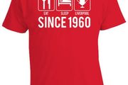 60th Birthday T Shirt, Gift for him and her, Eat Sleep Liverpool 1960 shirt, 60th Birthday Party Shirt, 60th Present - Unisex T-Shirt