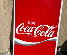 metal coca cola sign