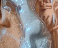 Vintage German Kefla Clear Glass Horse Bottle