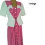 2 piece Vintage 80s 90s pink and white polkadot midi dress with matching jacket size 10 , PRETTY WOMAN VIBES Postage included Image 2