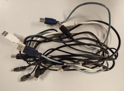 USB A to USB B cables