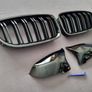 Brand New F10 F11 Lci Black Kidney Grilles & Mirror Covers Set Image 2