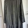 warehouse 1960s drop waist black shift dress with metallic polka dot Image 2