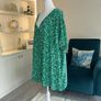 Ladies Green & White Short Sleeved Top from In extenso Size: UK 26 / EU 54 Image 4