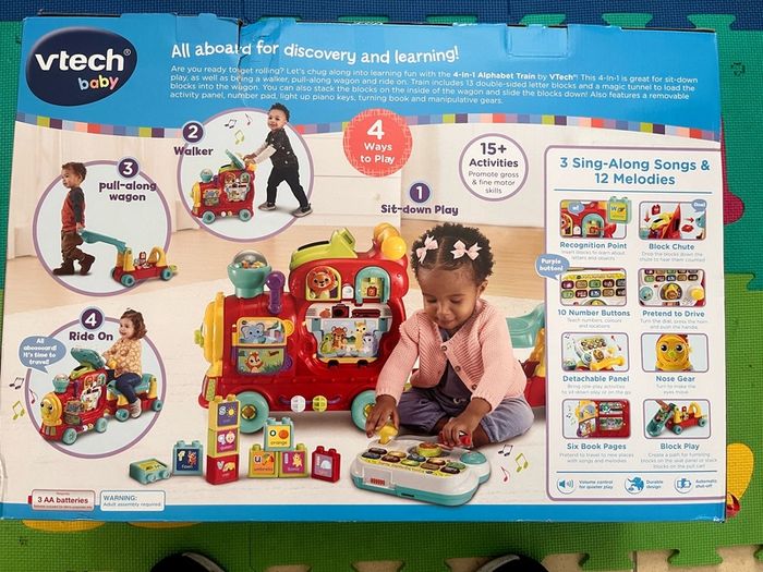 VTech Baby 4-in-1 Alphabet Train Ride On Red