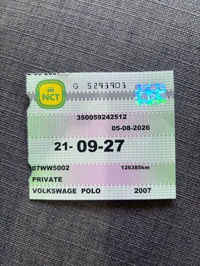 Volkswagen Polo Comf Ncts September 2027
