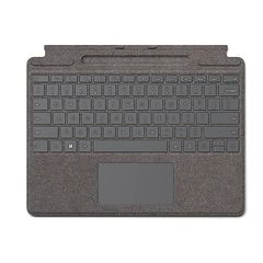 Microsoft Signature Platinum Keyboard with Stand for Surface Pro 8/9 - QWERTZ Keyboard